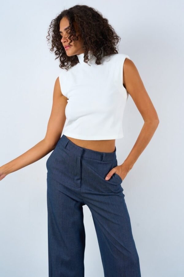 Turtleneck White Top