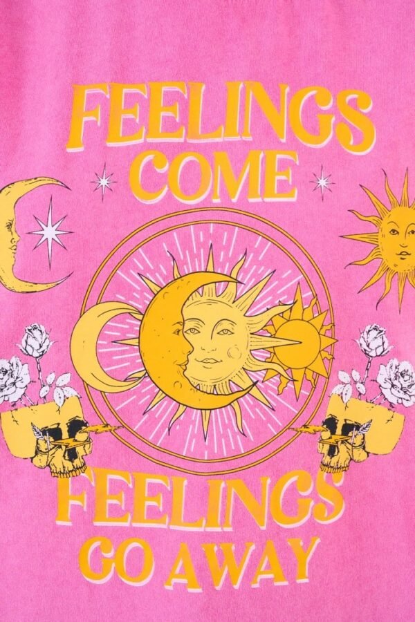 Printed Pink Oversized T-shirt