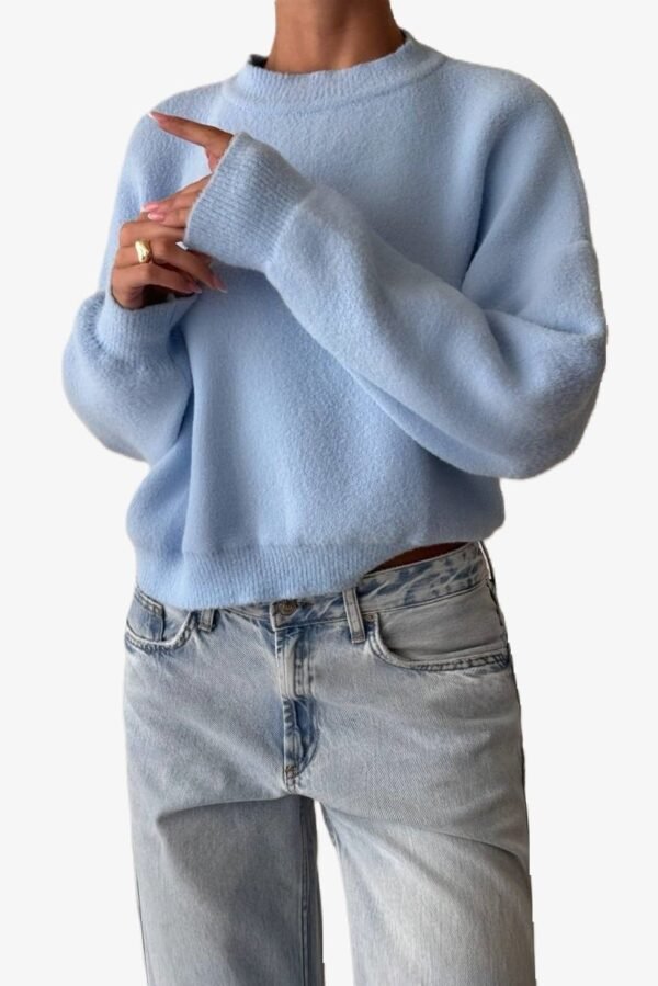 Mohair Sweater in Sweatshirt Style