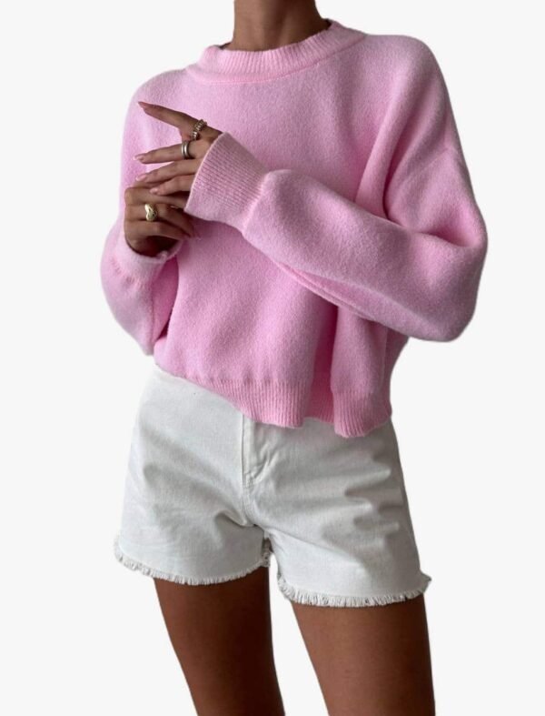 Sweatshirt-Style Sweater in Three Colors