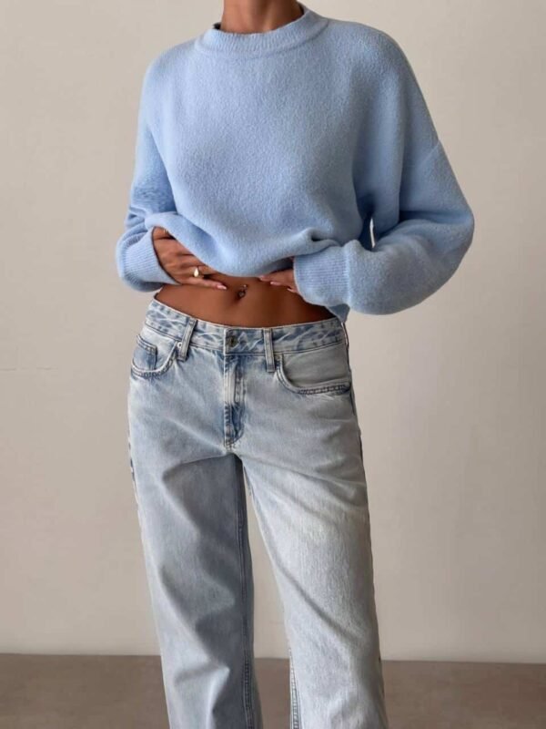 Mohair Sweater in Sweatshirt Style