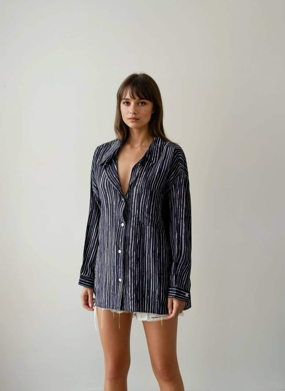 Navy Striped Shirt